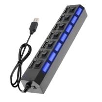 Hub 7 Portas Usb 2.0 Led Indicador Entrada Para Fonte Hub 7 Portas Usb 2.0 Led Indicador Entrada Para Fonte