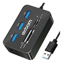 Hub 7x1 Usb 3.0 Leitor Cartão Micro Sd, M2, Ms Pro Duo Universal