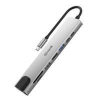 Hub 8x1 Com As Entradas Usb-c, Hdmi, Rj45, Leitor Sd Cinza Iwill Hub 8x1 Com As Entradas Usb-c, Hdmi, Rj45, Leitor Sd Cinza Iwill