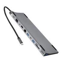 Hub Adaptador 11 em 1 com entrada USB-C para notebooks - DeepFox
