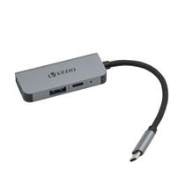 HUB Adaptador 3 Em 1 Usb 3.0 Hdmi Tipo C 4k Video Pd Charge