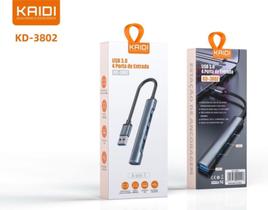 Hub adaptador 4 portas usb 3.0 - kaidi kd-3802 Hub adaptador 4 portas usb 3.0 - kaidi kd-3802