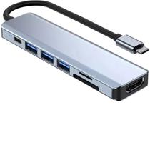 Hub Adaptador 6 Em 1 Hdmi 4k 3.0 Usb pc's e smartphones
