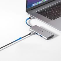 Hub Adaptador 7 Em 1 Com Usb 3.0 5 Gbps Usb-c Hdmi Cartão Sd Micro Notebook Tablet Smartphone Hub Adaptador 7 Em 1 Com Usb 3.0 5 Gbps Usb-c Hdmi Cartão Sd Micro Notebook Tablet Smartphone