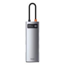 Hub Adaptador Baseus 8in1 C/ HDMI 4K USB 3.0 RJ45 USB-C PD Compatível C/ Macbook M1 Air Pro