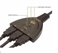 Hub Adaptador Hdmi Switch Hdtv 3x1 Com 3 Portas 1080p P/ Tv - EMB ECOMMERCE - UTILIT