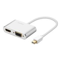 Hub Adaptador Mini Dp Displayport Ugreen P/Hdmi Vga Prata