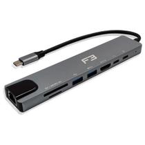 Hub Adaptador Tipo-C 8 Em 1 Para Hdmi Usb 3.0 Sd/Micro F3