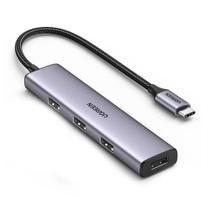 Hub Adaptador Ugreen Usb C p/4 Porta Usb 3.0 Alta Velocidade