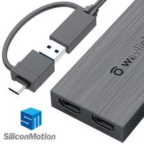 HUB Adaptador USB 3.0 / USB C, Monitor Duplo e HDMI, Wavlink