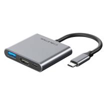 Hub Adaptador USB C 3 Em 1 HDMI Notebook CableTime Hub Adaptador USB C 3 Em 1 HDMI Notebook CableTime