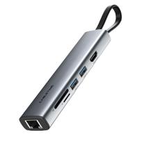 Hub Adaptador USB C 7 Em 1 HDMI Pd Rj45 Notebook CableTime
