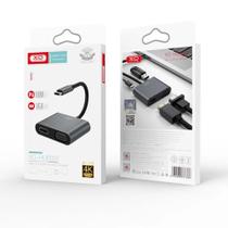 Hub Adaptador Usb Tipo C 4 Em 1 Com Hdmi 4k Compatível Maacbook Pro air Hub 4 Em 1 Type C Hdmi 4k Vga Usb3.0 Pd 100w