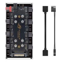 Hub ARGB 5V 3 Pinos Multi Fans 3 e 4 Pinos até 8 Fans Sata Hub ARGB 5V 3 Pinos Multi Fans 3 e 4 Pinos até 8 Fans Sata