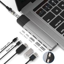 Hub C USB com HDMI Rj45 Gigabit Ethernet USB-C PD 3 Porta