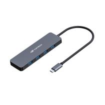 Hub C3Tech USB 4 Portas Tipo C Preto