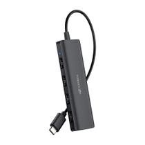 HUB C3Tech USB-C, 4x USB 2.0, Preto - HU-C230BK