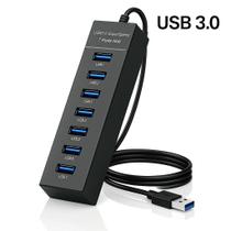 Hub Cabo USB 3.0 Adaptador 4 e 7 Portas Alta Velocidade Notebook PC Teclado 5Gbps Speed Pen Drive Hub Cabo USB 3.0 Adaptador 4 e 7 Portas Alta Velocidade Notebook PC Teclado 5Gbps Speed Pen Drive