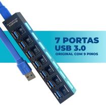 Hub Cabo Usb 3.0 Extensor 7 Portas High Speed Hd Pen Drive - Enviamos no mesmo dia Hub Cabo Usb 3.0 Extensor 7 Portas High Speed Hd Pen Drive - Enviamos no mesmo dia