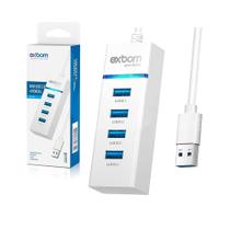 Hub Com 4 Portas Entradas Usb 3.0 High Speed Hd Extensor Para Notebook Computador - Exbom Hub Com 4 Portas Entradas Usb 3.0 High Speed Hd Extensor Para Notebook Computador - Exbom