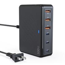 Hub de carregador rápido USB-C TT&C 100W GaN III de 6 portas Hub de carregador rápido USB-C TT&C 100W GaN III de 6 portas