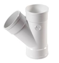 Hub de encaixe de tubulação de PVC de 3 polegadas e 45 Wye x Hub NDS branco