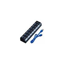 Hub de switch USB 3.0 de alta velocidade com 7 portas com indicador LED