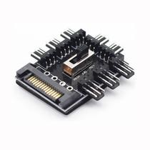 Hub De Ventiladores PWM De 8 Portas 3 Pinos, Divisor SATA Molex, Controlador De Velocidade De