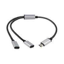 Hub Divisor Tipo C De 3 Portas Para Celular, Tablet E PC - Acessório Docking Station USB-C