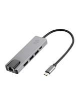 Hub Dock Multilaser Usb Tipo-C 5 Em 1 Com Hdmi 4K, Rj45 Ethernet, Usb 3.0 E Power Delivery 100W