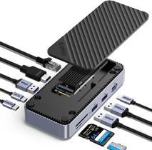 HUB Dock Station 10 em 1 USB-C 10Gbps com SSD M.2 - ORICO