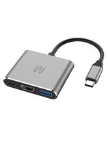Hub Dock Usb Tipo-c 3 em 1 AC446 com Hdmi