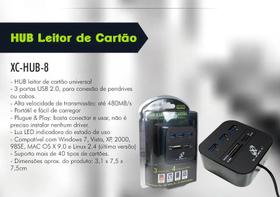 HUB e leitor de Cartão - XC-HUB-8 - Ds Tools