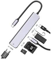 Hub Estação 7x1 Type C X Usb-C Pd Usb 3.0 Sd Tf Hdmi 4K