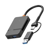 Hub Leitor De Cartão USB3.0 8-em-1 Para PC iPhone 15 16 Câmera De Trilha Pen Drive Externo Hub Leitor De Cartão USB3.0 8-em-1 Para PC iPhone 15 16 Câmera De Trilha Pen Drive Externo