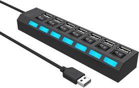 Hub Mini Extensão De Porta Usb com Switch e Led Indicador 7 Entradas 2.0