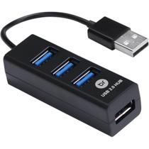 Hub Mini USB 2.0 4 Portas Preto - BRIGHT
