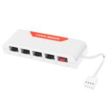 Hub multi cooler fan f5pro controle pwm 4 pinos - 5 portas