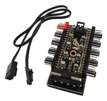Hub Multi Fans Até 10 Cooler 3 E 4 Pinos Controle Pwm Molex