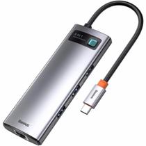 HUB Multifuncional Metal Gleam 8n1 (USB-C para HDMI*1+USB3.0*3+PD*1+RJ45*1+SD/TF*1)