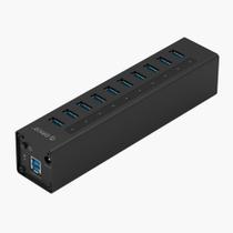 HUB ORICO 10 portas USB3.0 Liga de Alumínio - Preto HUB ORICO 10 portas USB3.0 Liga de Alumínio - Preto