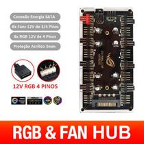 Hub RGB 12V 4 Pinos Multi Fans 3 e 4 Pinos até 8 Fans - Alloyseed