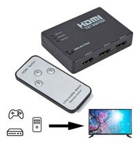 Hub Seletor De Canal Hdmi 3x1 Com Controle Remoto 3 Entradas MXT