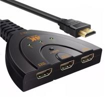 Hub Switch 03 Portas Hdmi Com Cabo 4K Dex Hh-104