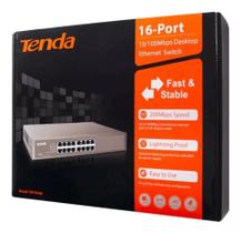 Hub Switch 16 Portas Ethernet 10/100Mbps Rack Tenda Tef1016D