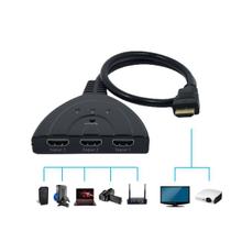 Hub Switch 3 Portas HDMI 1 Saida PC Notebook PS3 Xbox DVD HDTV - Lintian/Lotus