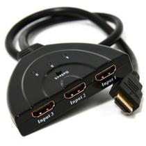 Hub Switch Hdmi 1x3 com cabo rabicho 20cm