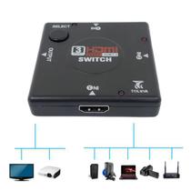 Hub Switch HDMI 3 Entradas 1 Saida PC Notebook PS3 Xbox DVD HDTV - Tolvia/Xtrad