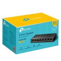 Hub Switch Tp-Link LS1008G 8 Portas - Preto (10/100/1000Mbps) Hub Switch Tp-Link LS1008G 8 Portas - Preto (10/100/1000Mbps)