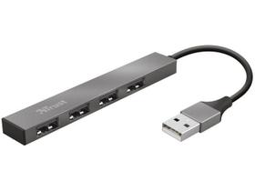Hub Trust Halyx, 4 Portas USB 2.0, Ultra Compacto, Conexão USB, de Alumínio, - 23786 Hub Trust Halyx, 4 Portas USB 2.0, Ultra Compacto, Conexão USB, de Alumínio, - 23786